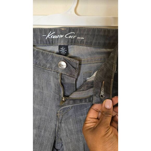 Kenneth Cole Jeans Women’s Size 6 Gray Stretch Mid Rise Straight Leg Denim - Picture 4 of 11